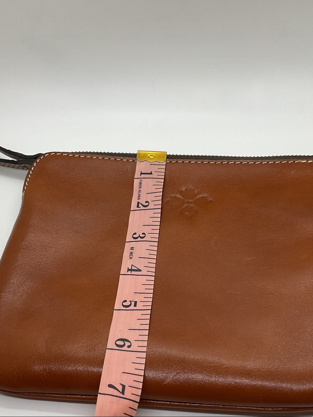 Patricia Nash Smooth Tan Leather Wristlet Clutch - Picture 4 of 14